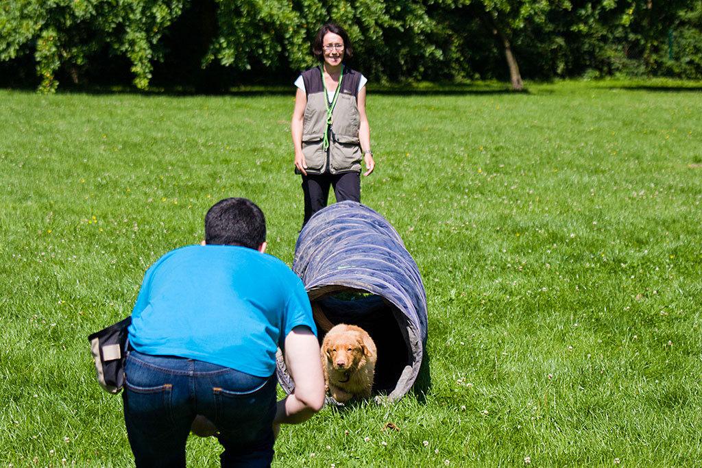 Edison läuft durch einen Tunnel