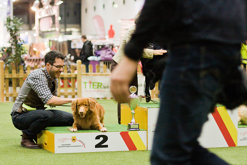 Edison kurz vor dem Sprung vom Treppchen, Stephan muss ihn festhalten und lacht dabei
